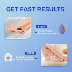 OUKEYA applying cream to heel to show targeted hydration benefit