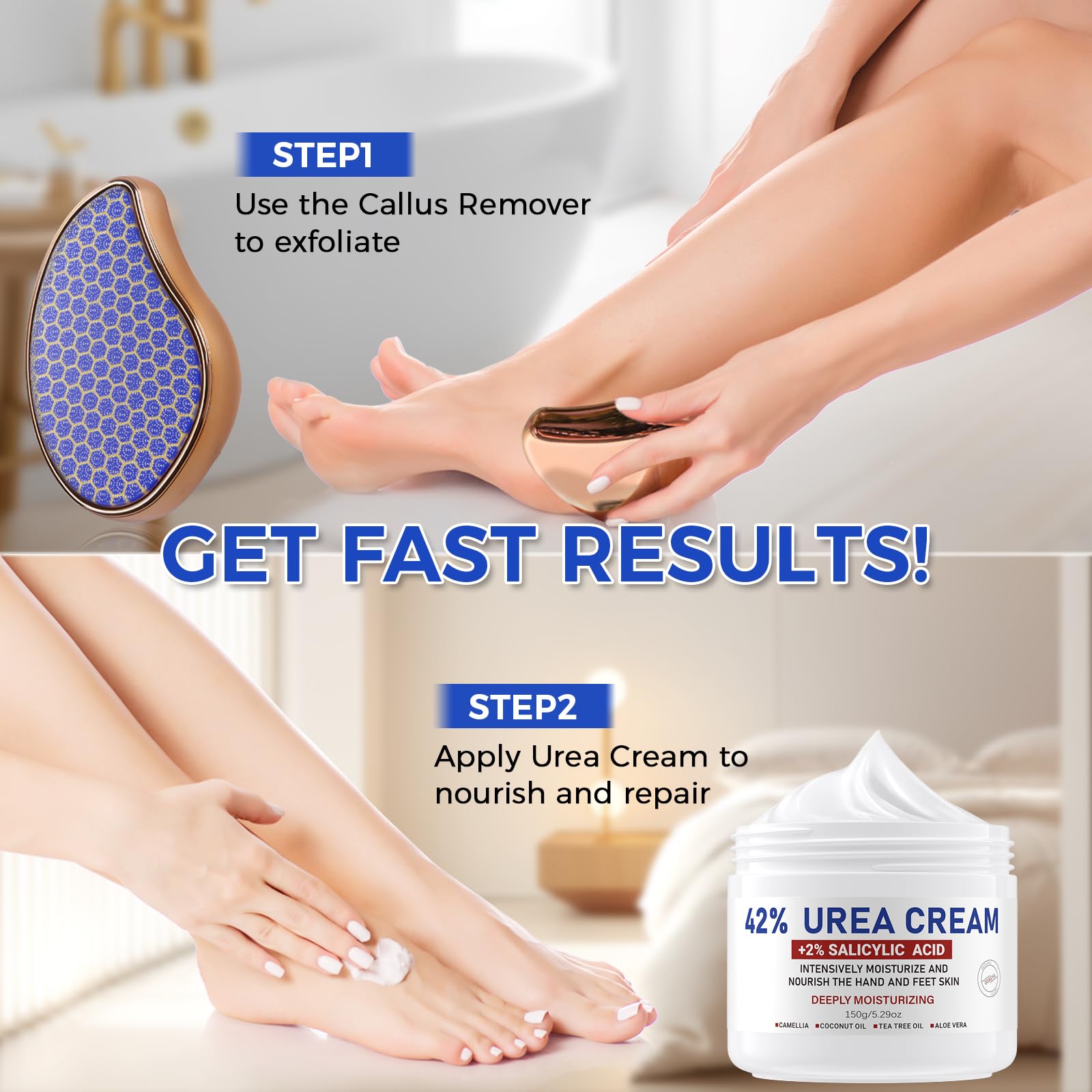 OUKEYA cream on hand demonstration showing quick absorption benefit