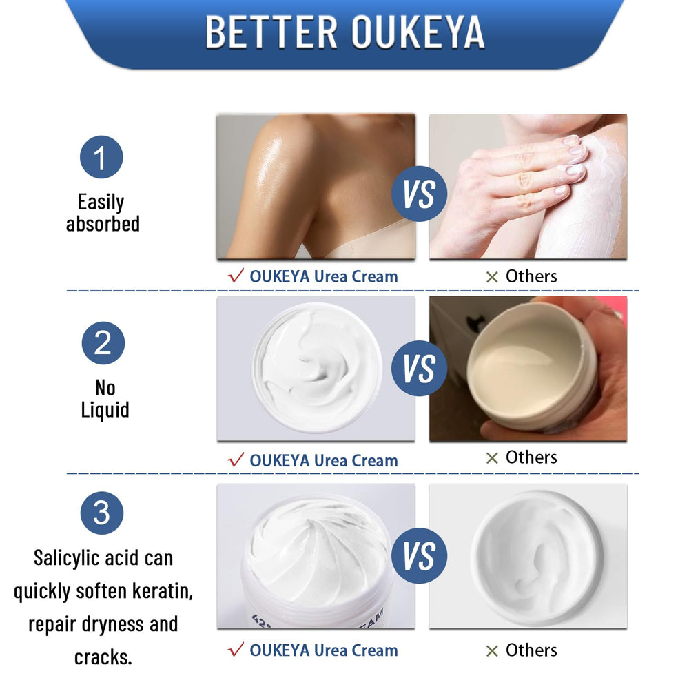 OUKEYA cream texture closeup emphasizes silky non-greasy feel