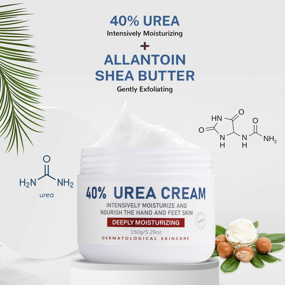 OUKEYA Urea Cream 40% texture close-up shows non-greasy absorption.