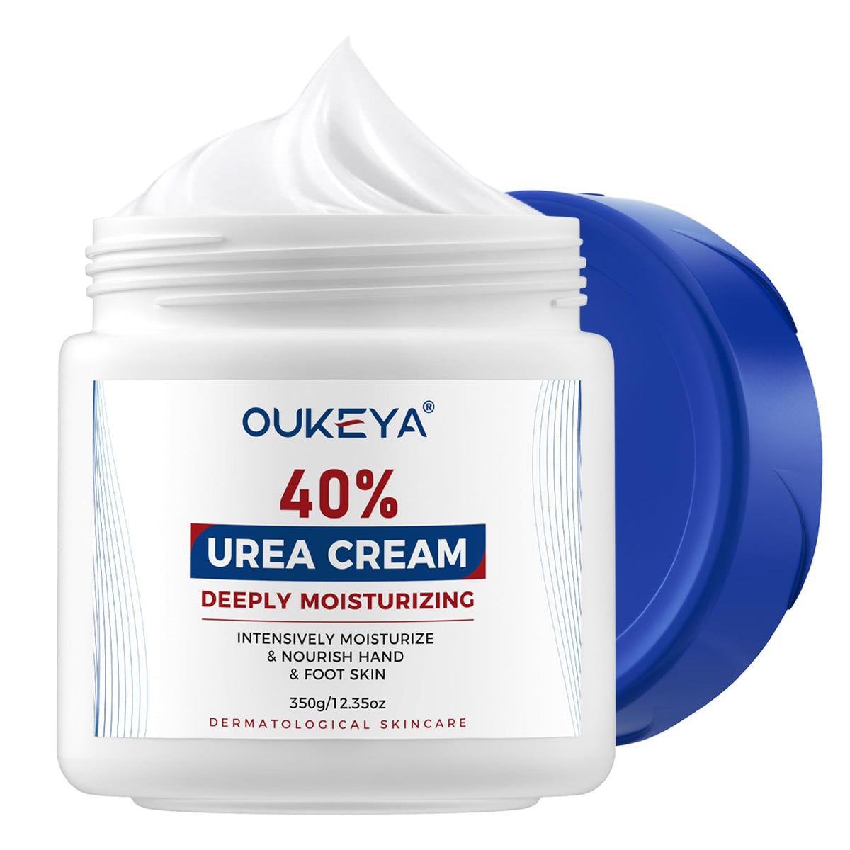 OUKEYA Urea Cream 40% jar close-up highlighting rich moisturizing formula