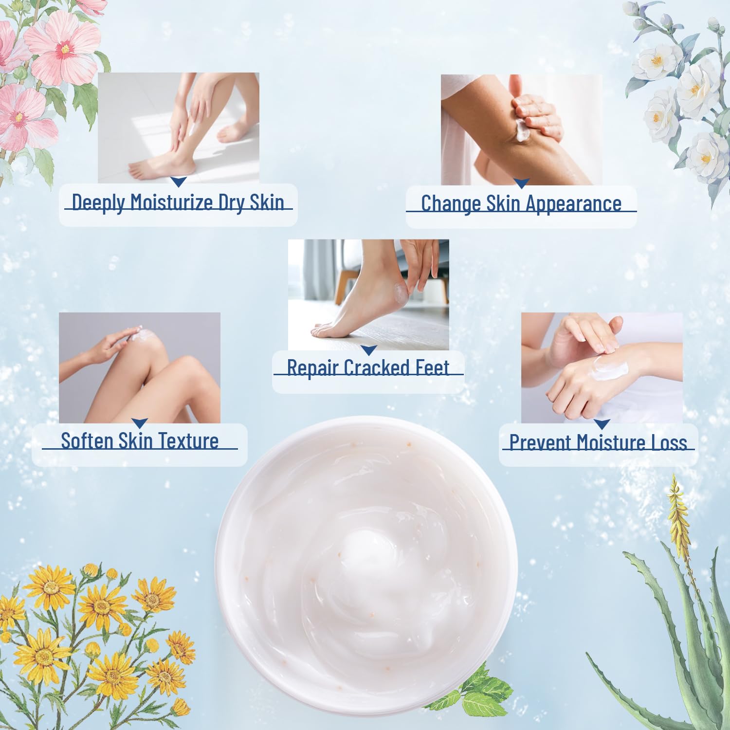 OUKEYA Urea Cream 42% texture application demonstrates quick absorption