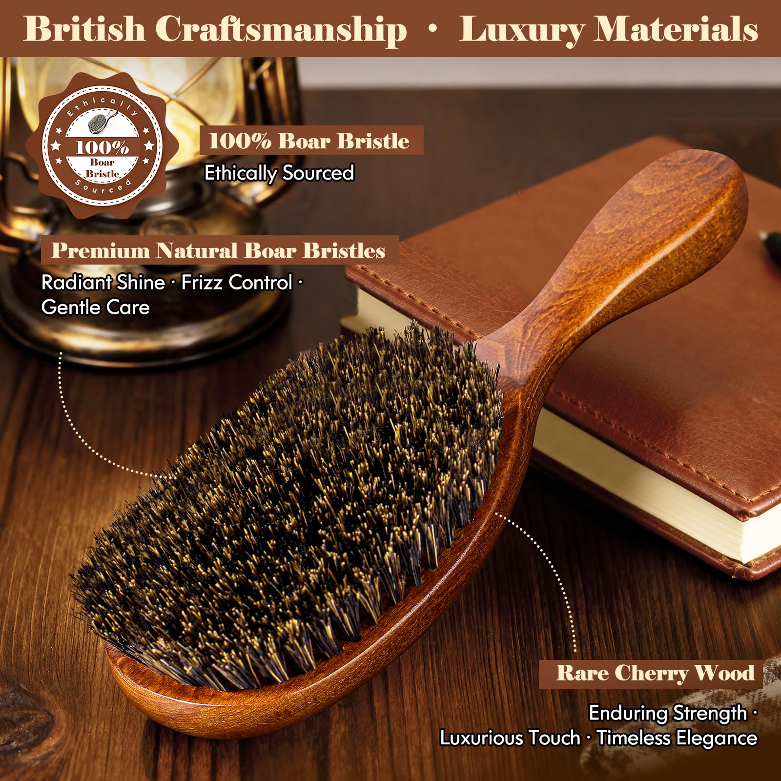 OUMIGIZ cherry wood handle detail highlights warm grain and comfortable grip.