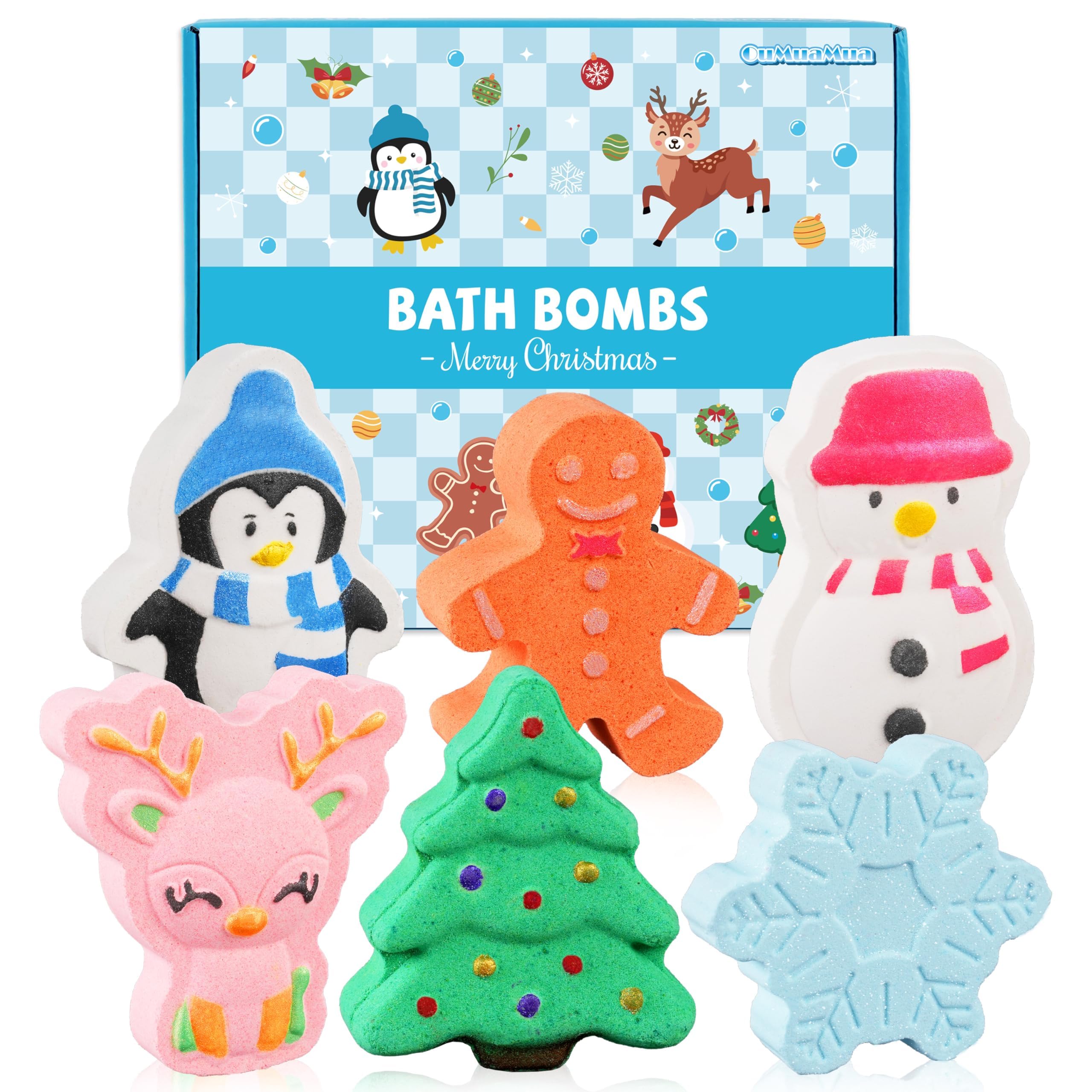 OuMuaMua Christmas tree bath bomb delivers festive fizz for a relaxing soak.