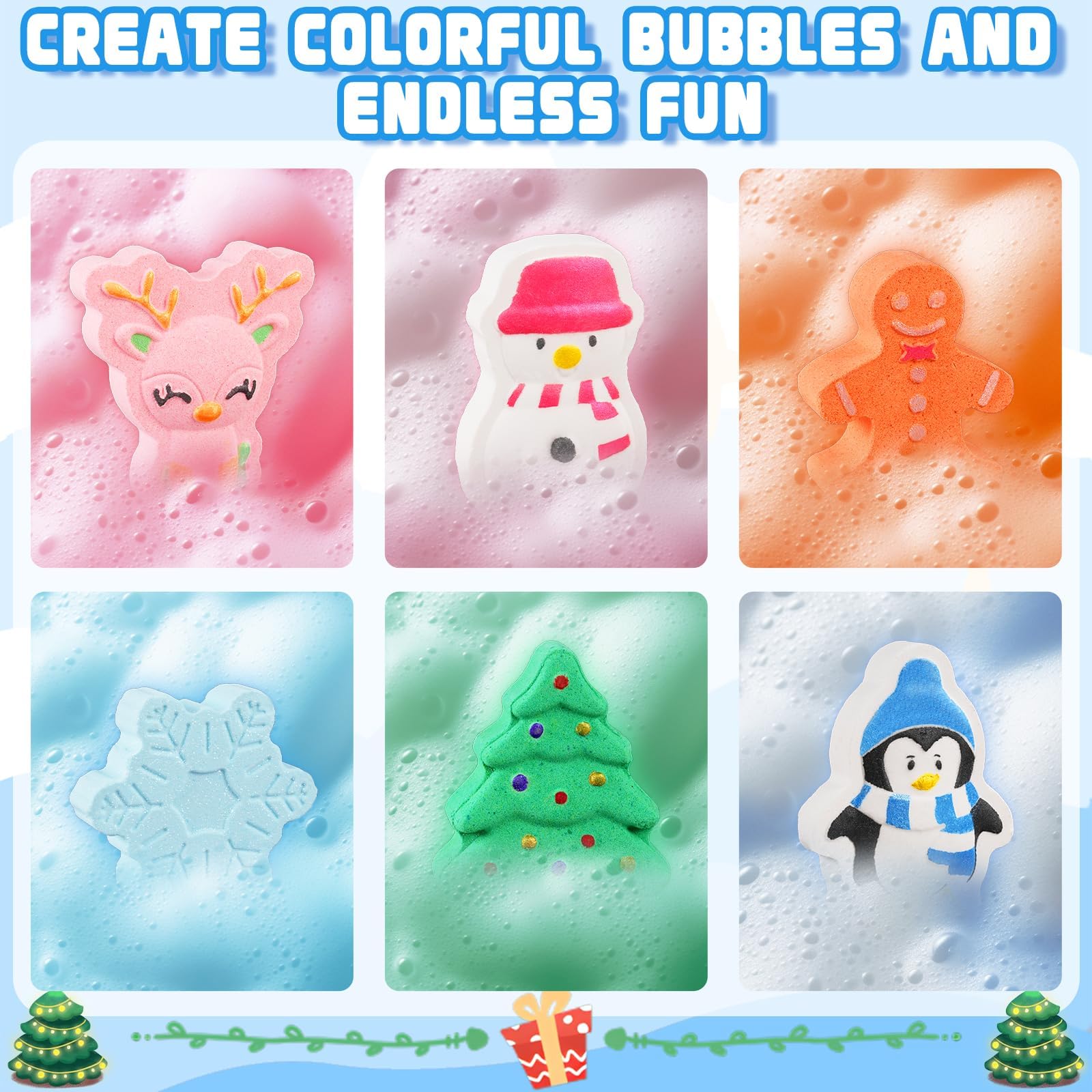 OuMuaMua snowman bath bomb delivers cozy holiday bubbles and fragrance.