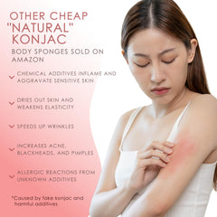 Our Earth Beauty Konjac Sponge Body 2-pack packaging highlights plastic-free packaging