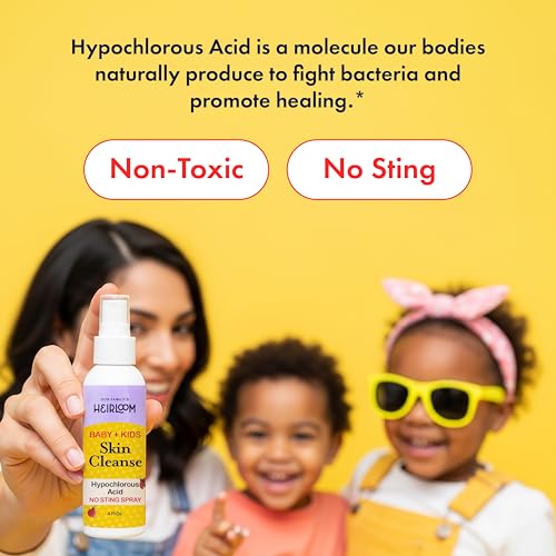 Our Family's Heirloom HOCl spray safe for sensitive diaper-area care