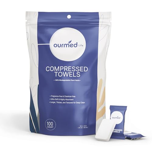 Ourmed Life compressed towel tablet pocket-size for on-the-go refreshment