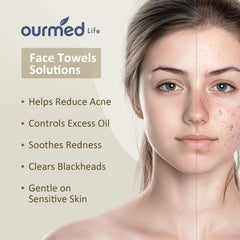 Ourmed Life face towels sensitive skin safe and lint-free for daily use.