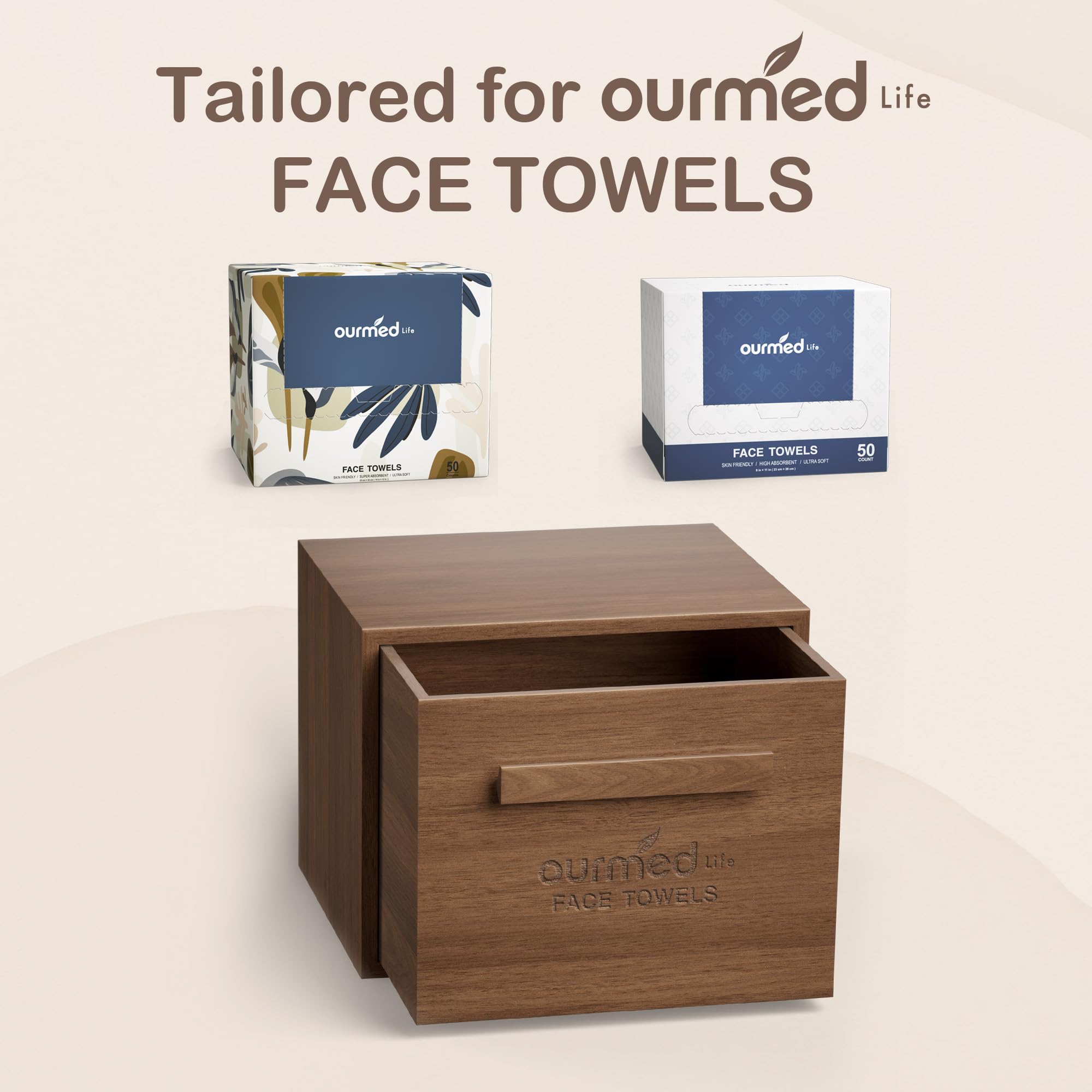 Ourmed Life towels stored neatly on the counter for daily use