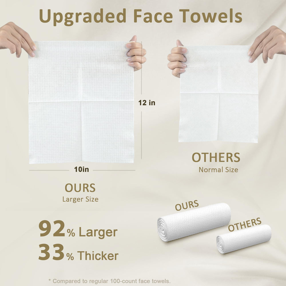 Ourmed Life face towels travel-friendly pack fits bags for on-the-go cleansing.