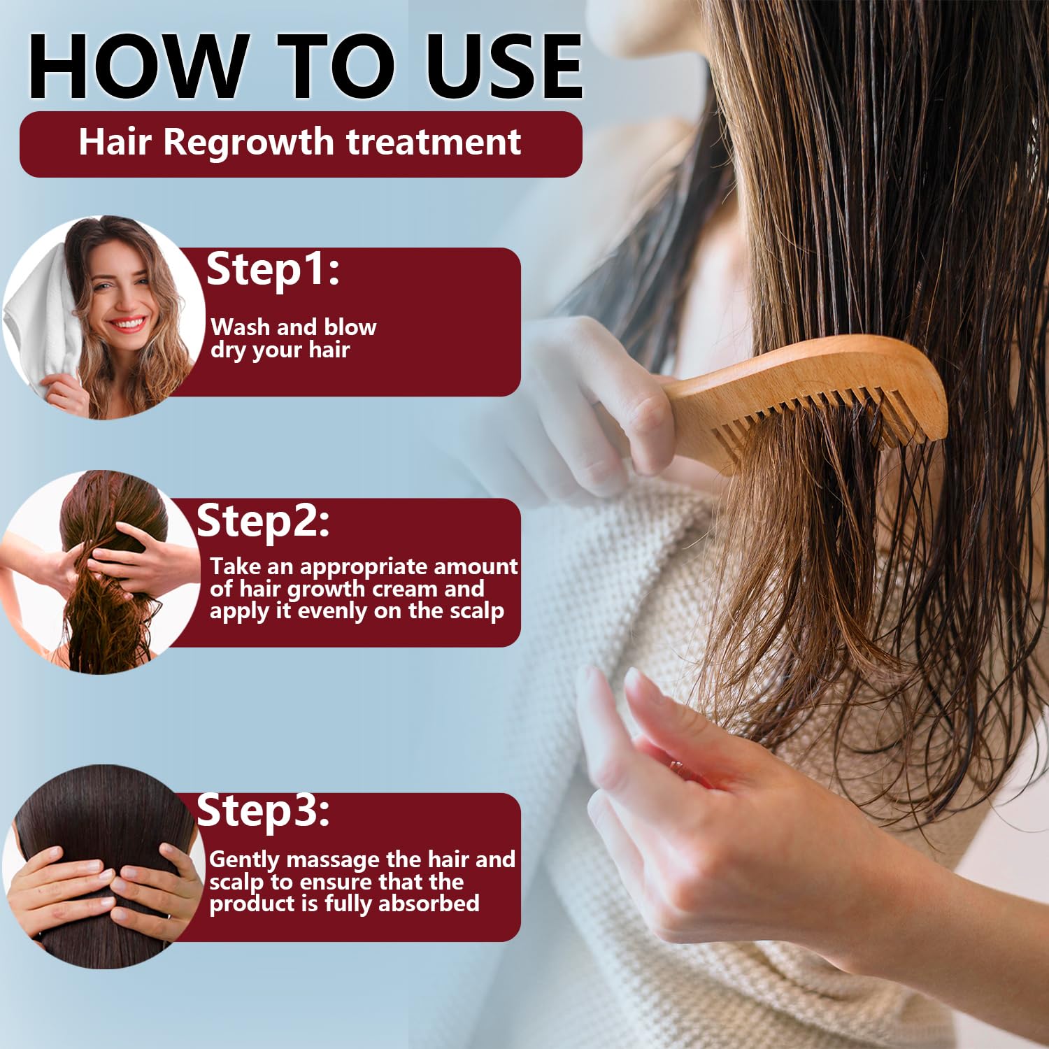 OURMUST minoxidil gentle formula close-up emphasizes non-irritating scalp-friendly cream.