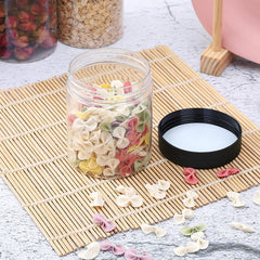 OUSHINAN 36pc jars with included labels, easy organization for kitchen and crafts.