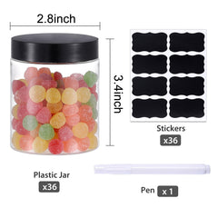 OUSHINAN clear jars show contents clearly for slime, beads, or creams.