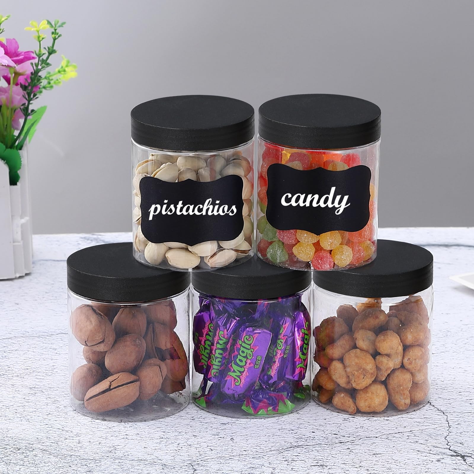 OUSHINAN versatile storage jars ideal for cosmetics, crafts, and DIY projects.