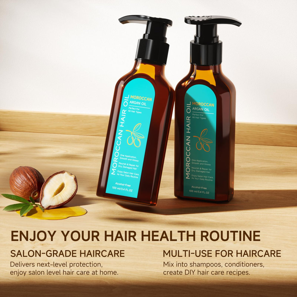 Outccogo Argan Oil mixed with conditioner for extra hydration.