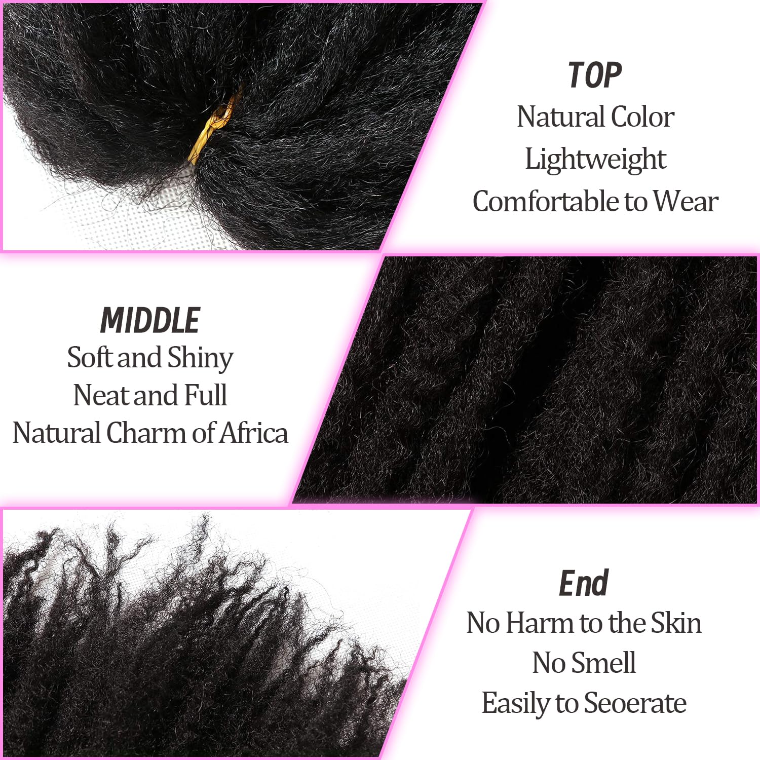 Outernice Marley Twist Hair, easy crochet installation with lightweight comfort