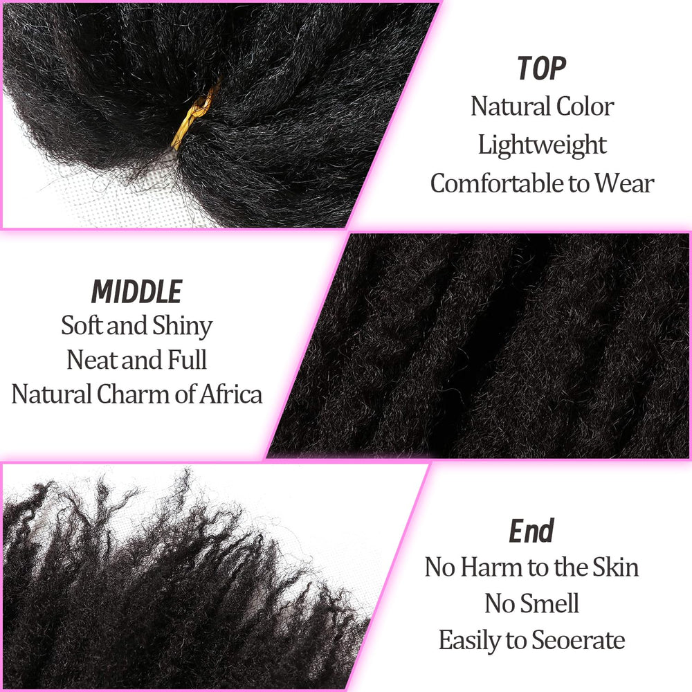 Outernice Marley Twist Hair, easy crochet installation with lightweight comfort