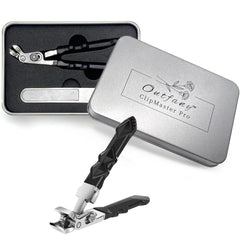 Outfany ClipMaster Pro angled-head closeup demonstrates precise cuts for thick nails.