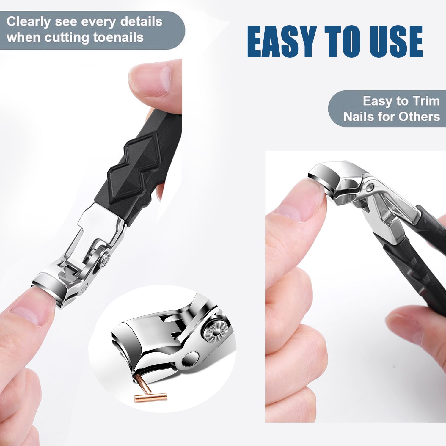 Outfany ClipMaster Pro thick-nail opening demonstrates 9mm capacity in action.