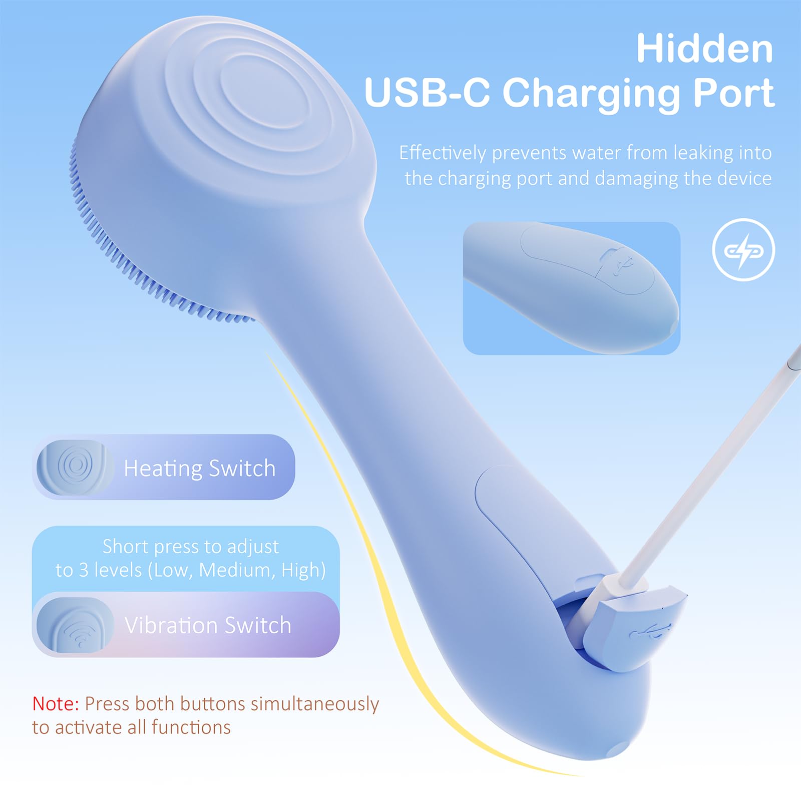 OUTIFUO compact ergonomic design ideal for travel cleansing