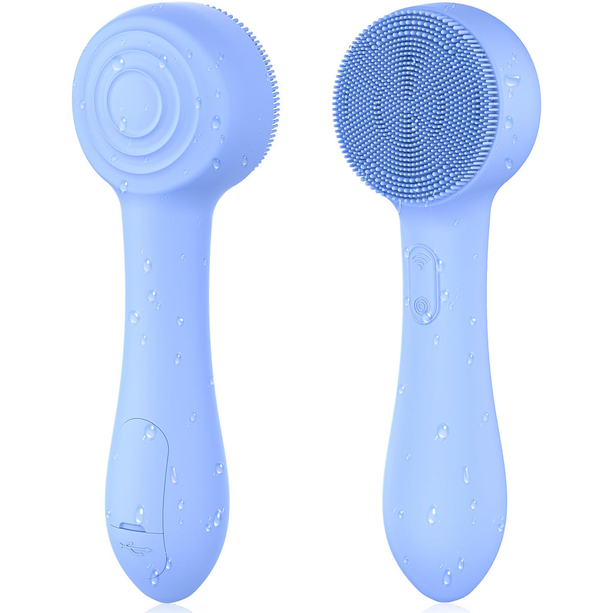 OUTIFUO facial cleansing brush silicone head enables gentle deep cleansing
