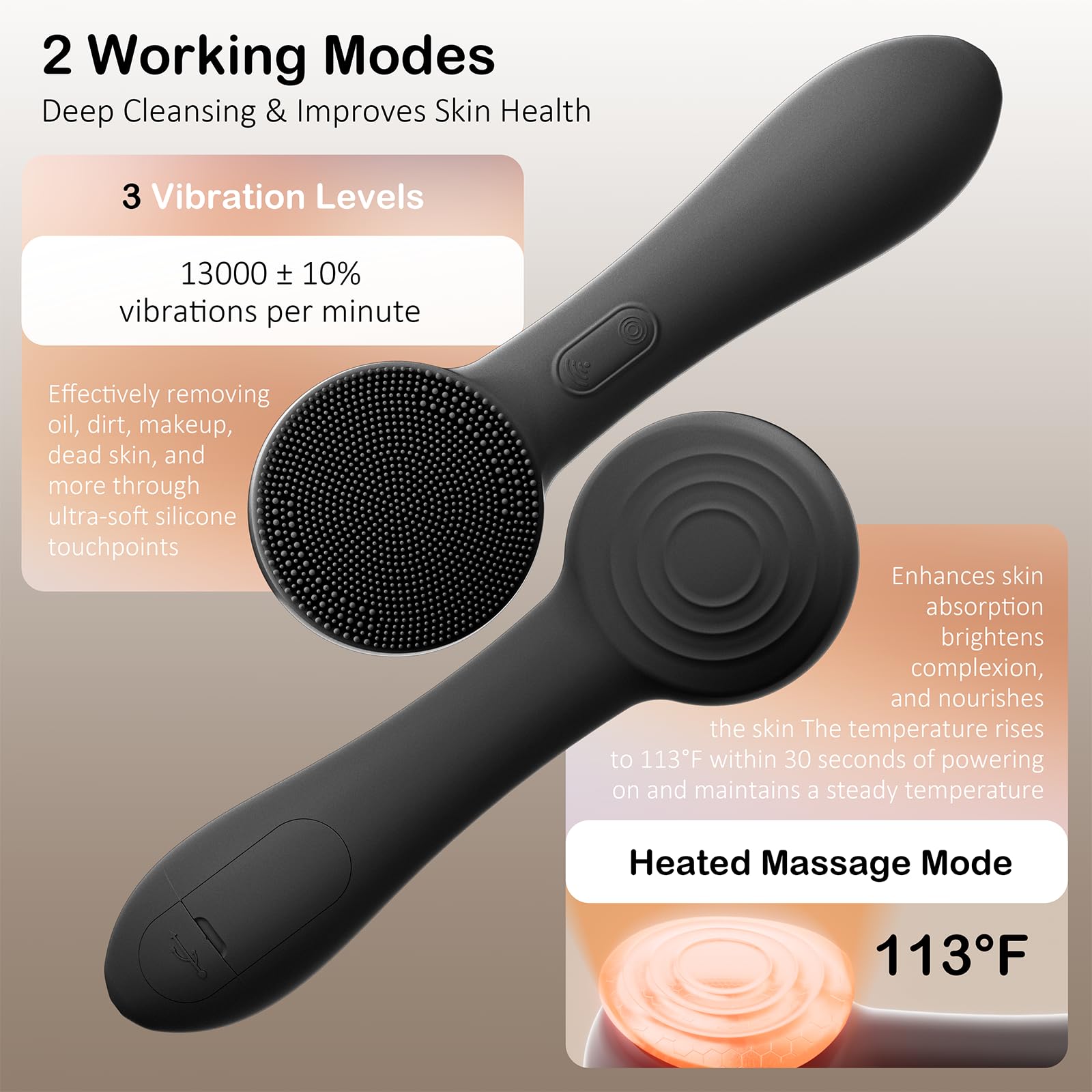 OUTIFUO IPX7 waterproof for safe shower use and consistent cleansing in wet environments.