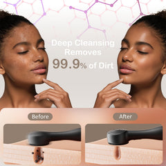 OUTIFUO silicone bristles close-up showing gentle exfoliation and hygienic surface.