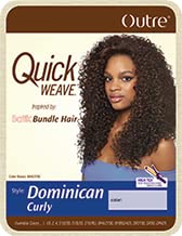 Outre Dominican Curly Bundle Half Wig Batik natural luster adds realistic movement.