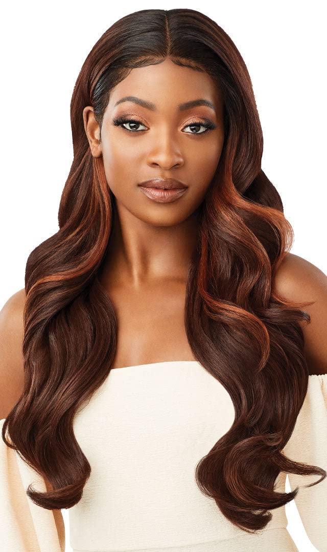 Outre Seraphine 1B front view highlighting HD transparent lace for almost invisible scalp.
