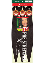Outre X-Pression pre-stretched 42-inch 2-pack in off-black 1B for quick installation.
