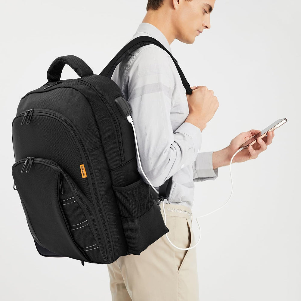 OUUTMEE barber supplies bag backpack padded straps enhance comfort while commuting.