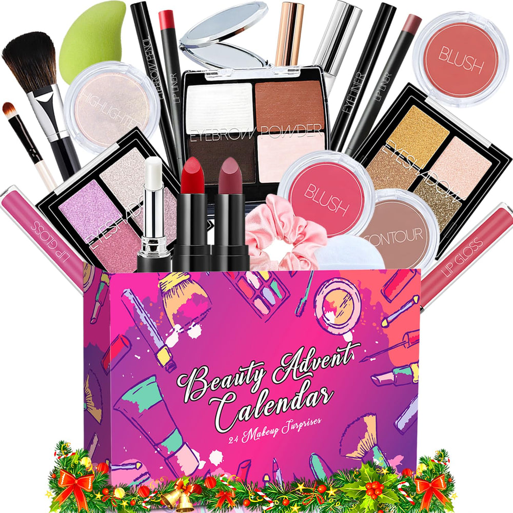 OUXUNX Makeup Advent Calendar 2025 box with 24 beauty surprises for gifting