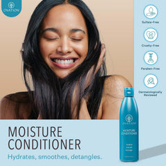Ovation Moisture Conditioner creamy texture signals rich moisture for dry, frizz-prone strands.