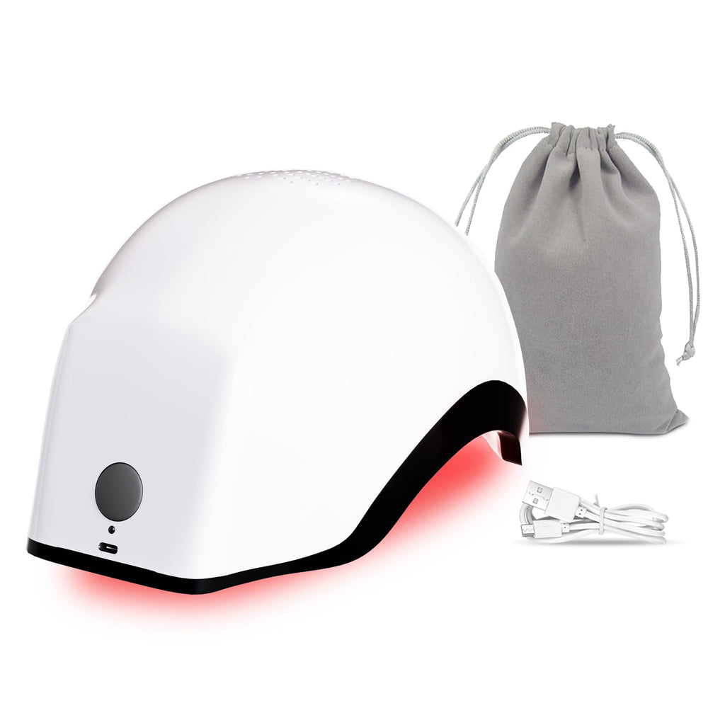 OVEKPA red light therapy helmet delivering scalp illumination for potential hair growth
