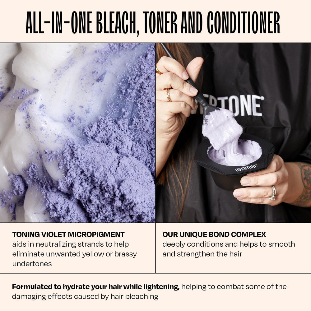 oVertone on dry, unwashed hair for optimal lift application.