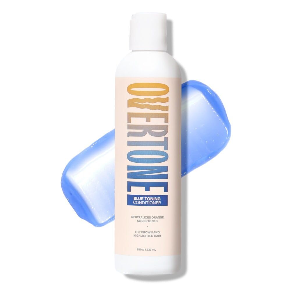 oVertone Blue Toning Conditioner bottle demonstrates color correction for blondes