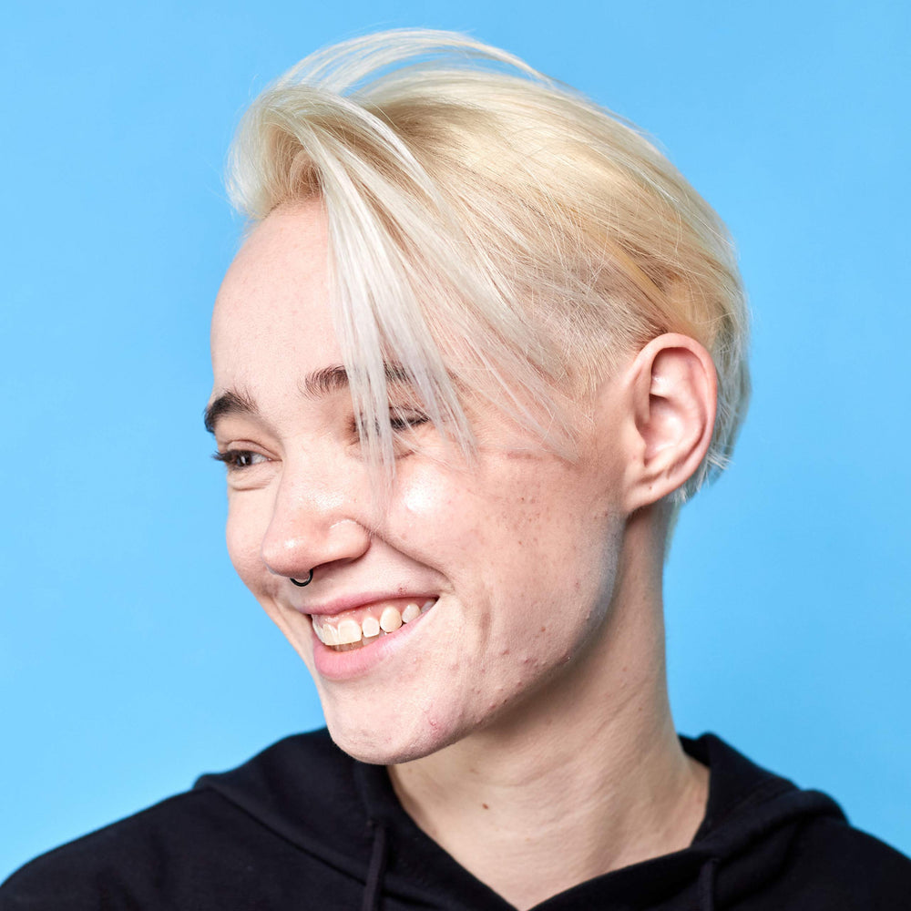 oVertone Blue Toning Conditioner on shelf in vegan cruelty-free packaging