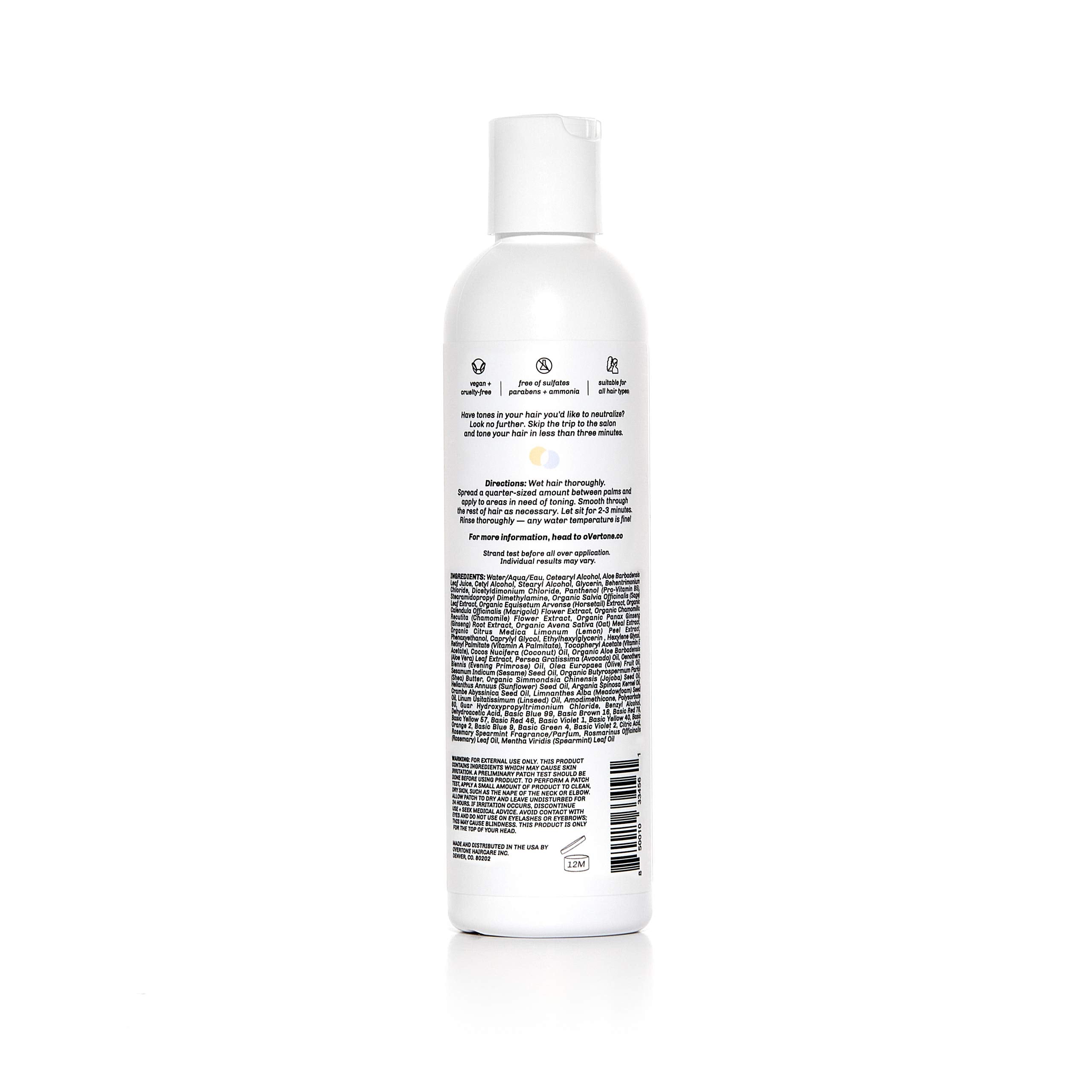 oVertone Blue Toning Conditioner pump showcases quick 2-3 minute toning