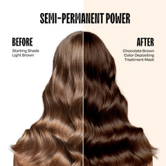 oVertone Chocolate Brown application closeup demonstrates easy 10-15 minute color refresh