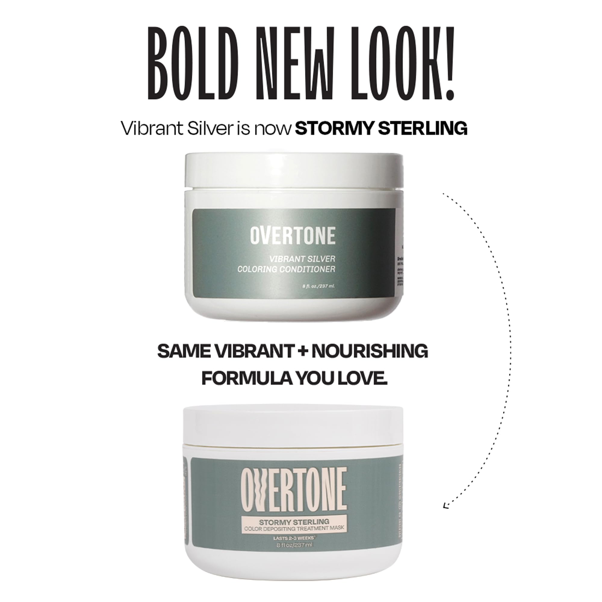 Cream swirl of oVertone Color Depositing Conditioner shows creamy color deposit.
