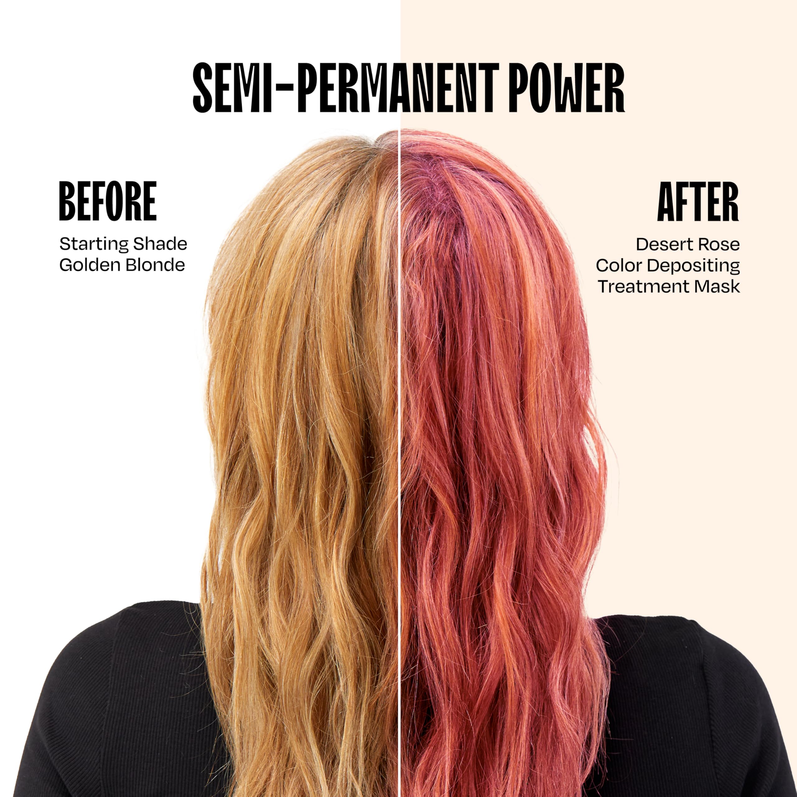 Overtone Desert Rose application hands demonstrates easy 10–15 minute color routine