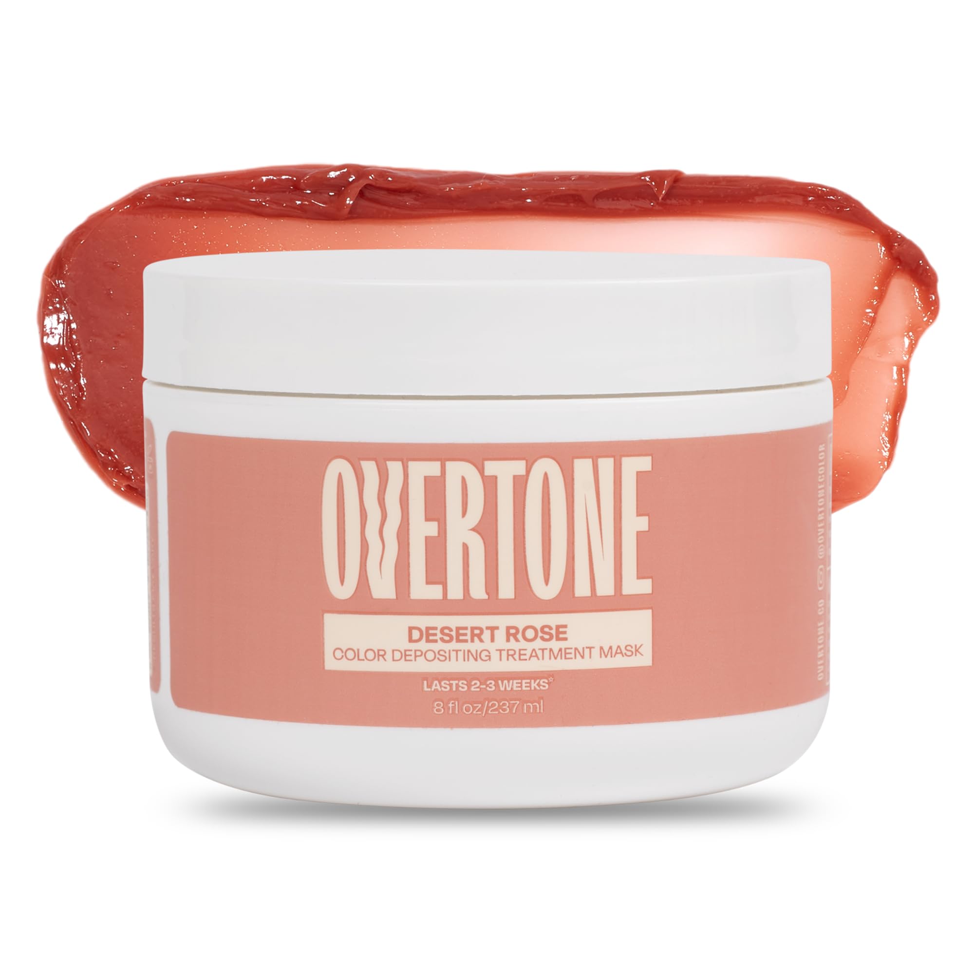 Overtone Desert Rose bottle front highlights vibrant color for at-home color depositing