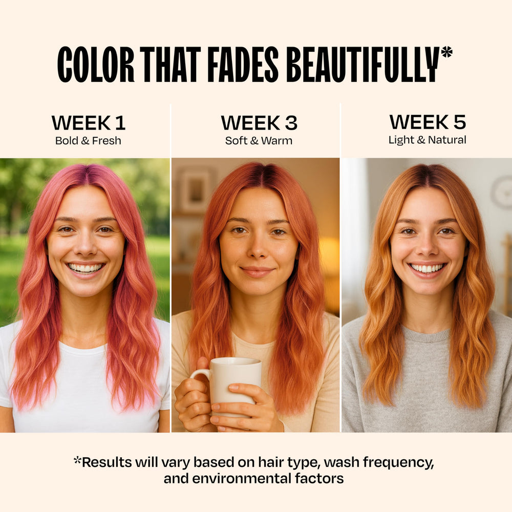 Overtone Desert Rose diy at home illustrates simple masking and rinsing routine