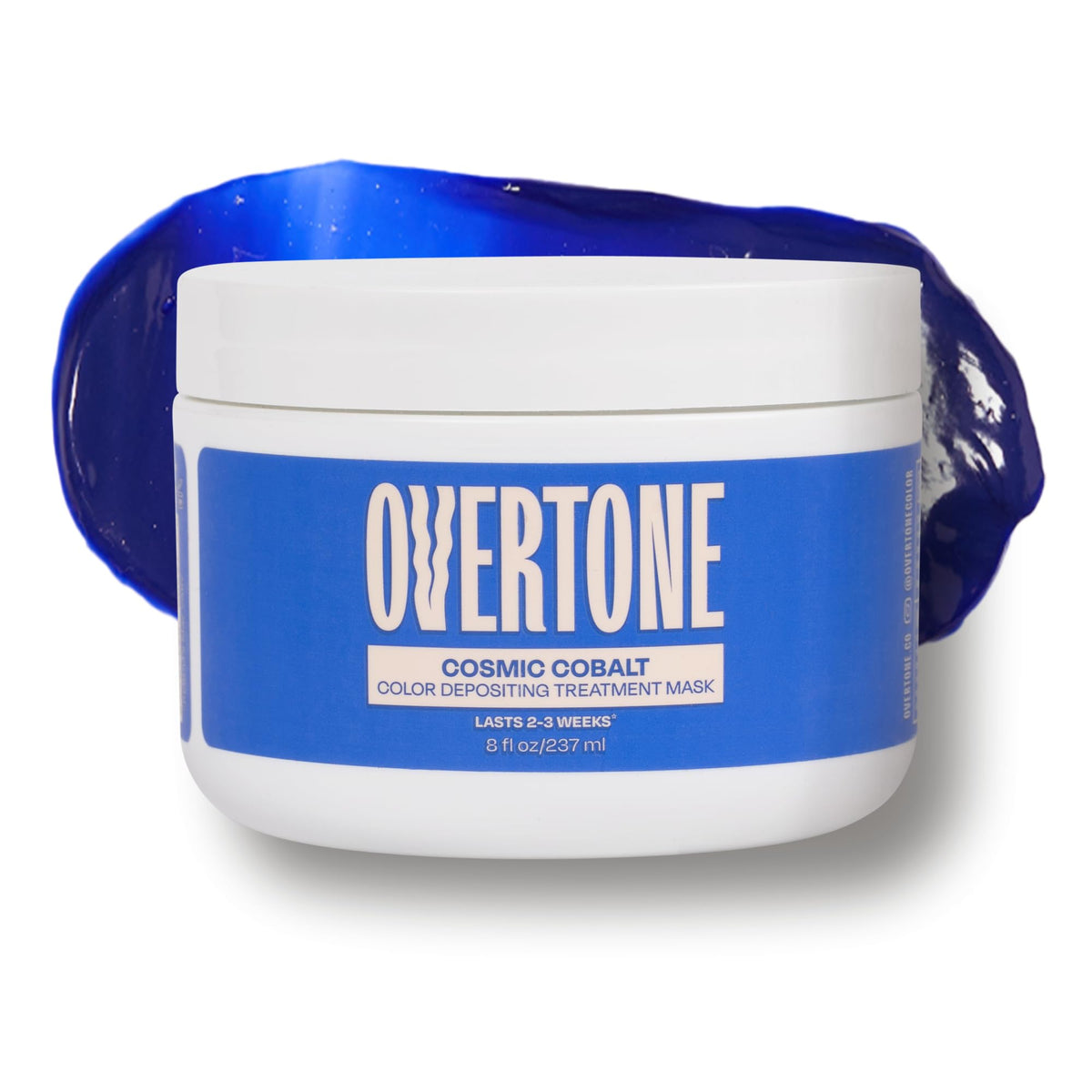 Overtone extreme-blue cosmic cobalt bottle ready for at-home color conditioning