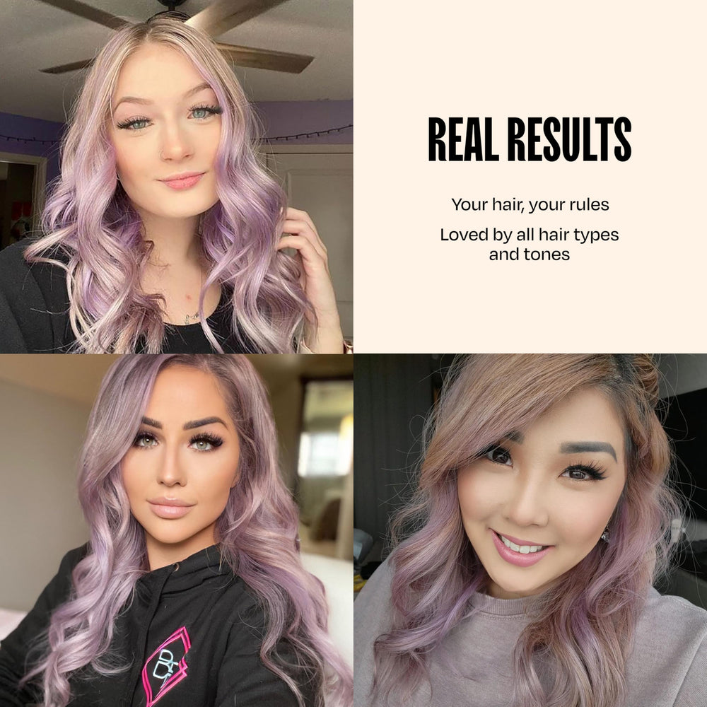 Full-face application setup with Lilac Lotus conditioner in hand