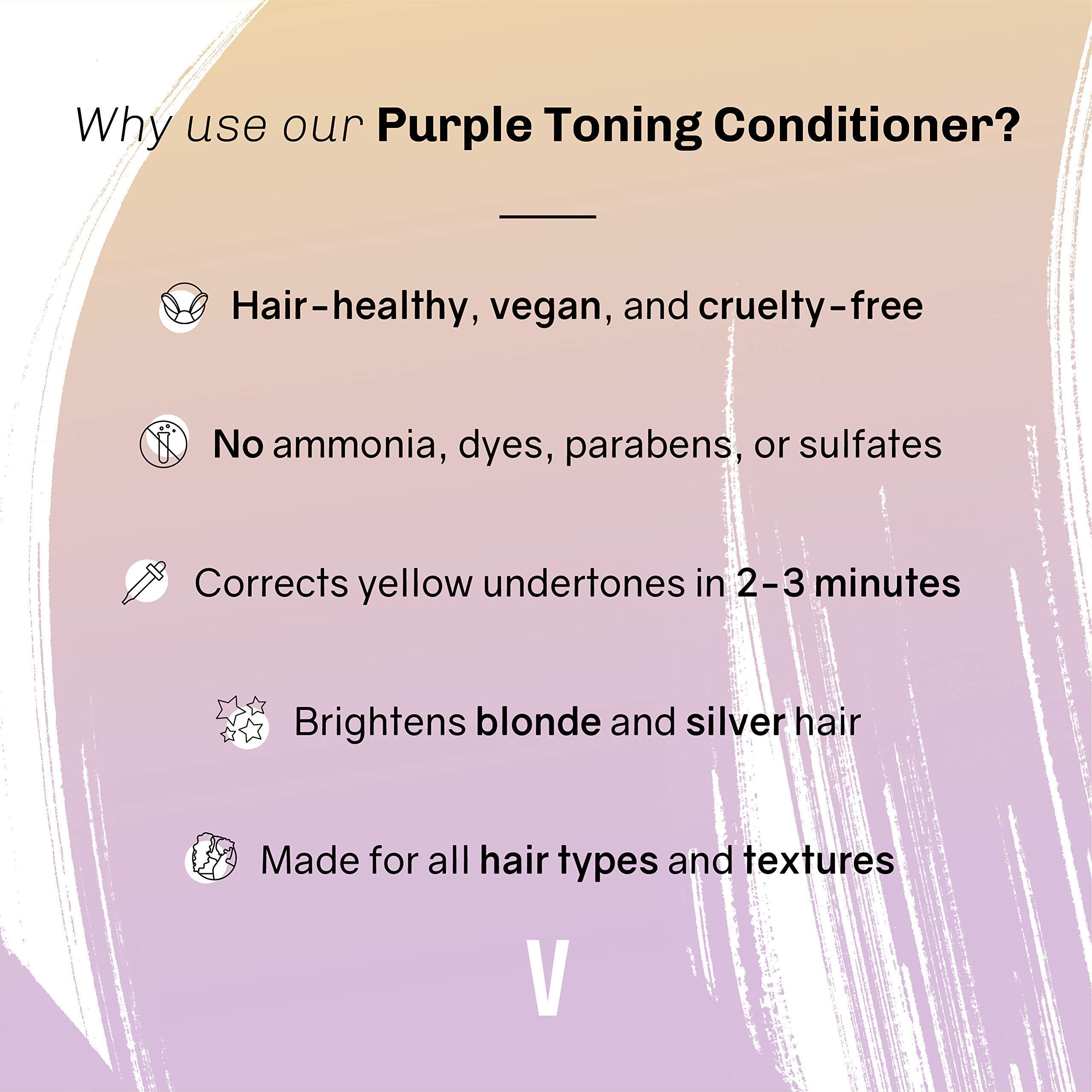overtone Purple Toning Conditioner packaging is 8 oz for regular use and easy storage