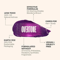 Applying Overtone Ruby Red to dry hair for rapid, even color deposit.