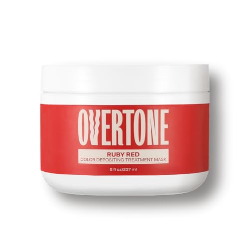 Overtone Ruby Red tub shows the creamy color conditioner for rich pigment.