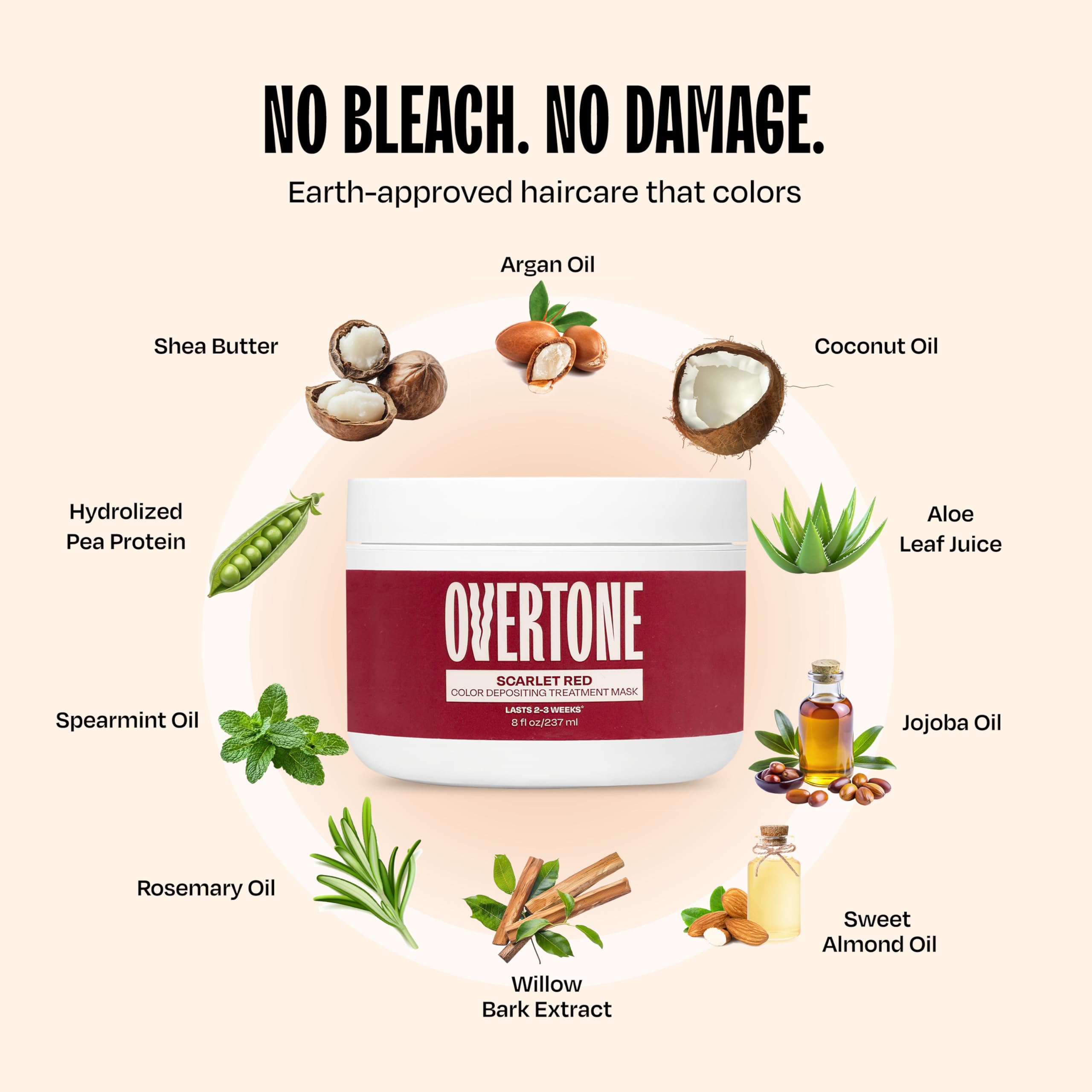 oVertone Scarlet Red packaging on shelf communicates vegan and cruelty-free claims.